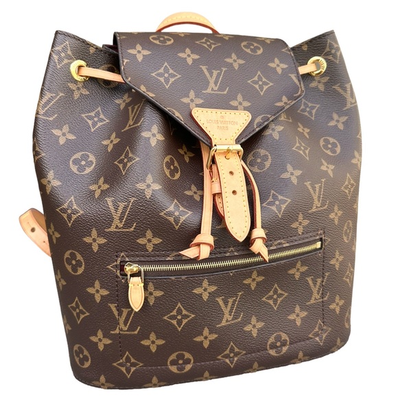 Authentic✅ Louis Vuitton Montsouris Rucksack Backpack Monogram Brown Canvas - Picture 4 of 15